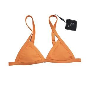Zaful Orange Triangle Bikini Top